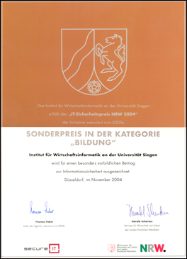IT-Sicherheitspreis NRW 2004